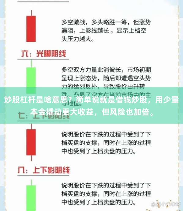 炒股杠杆是啥意思？简单说就是借钱炒股，用少量本金撬动更大收益，但风险也加倍。
